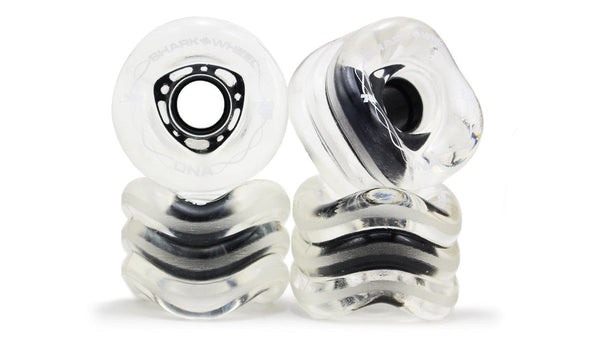 SharkWheel 72MM, 78A DNA - CLEAR WITH BLACK HUB