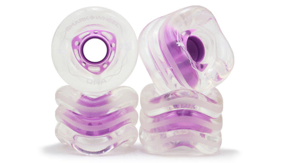 SharkWheel 72MM, 78A DNA - CLEAR WITH PURPLE HUB