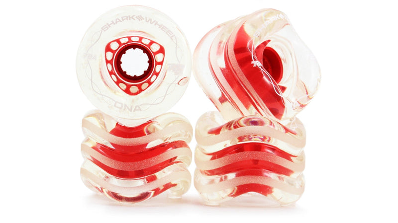 SharkWheel 72MM, 78A DNA - CLEAR WITH RED HUB