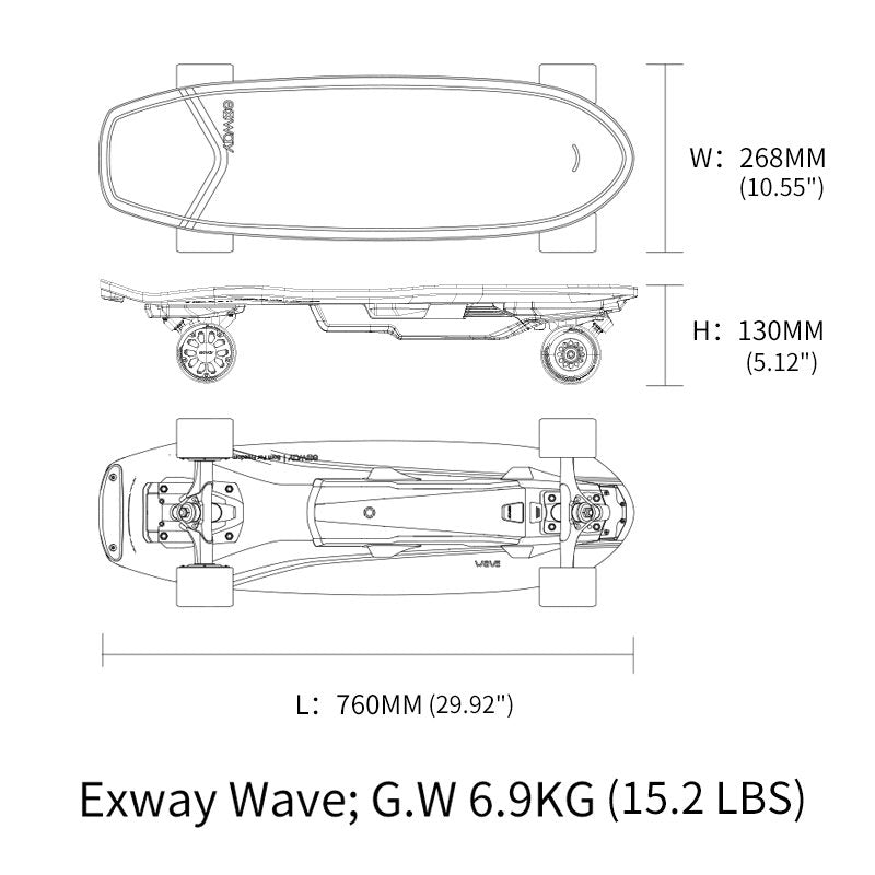 Exway Wave Hub & Riot Electric Skateboard