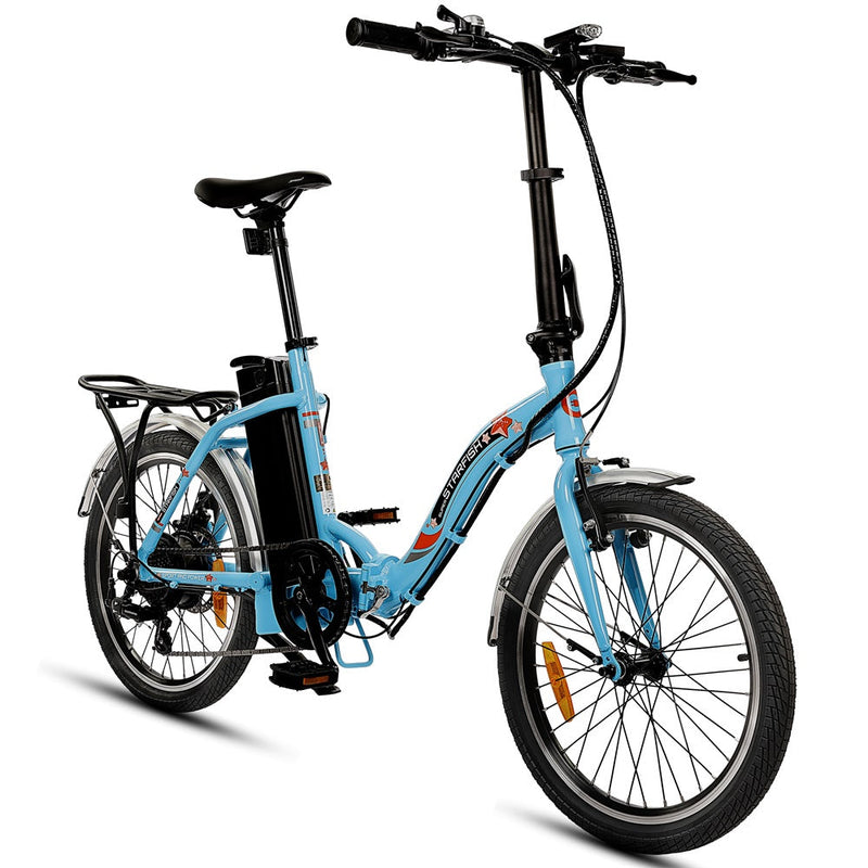 Ecotric 20inch Blue Starfish portable and folding electric bike