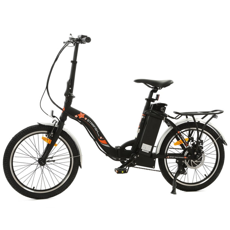 Ecotric Starfish 20inch portable and folding electric bike - Matt Black