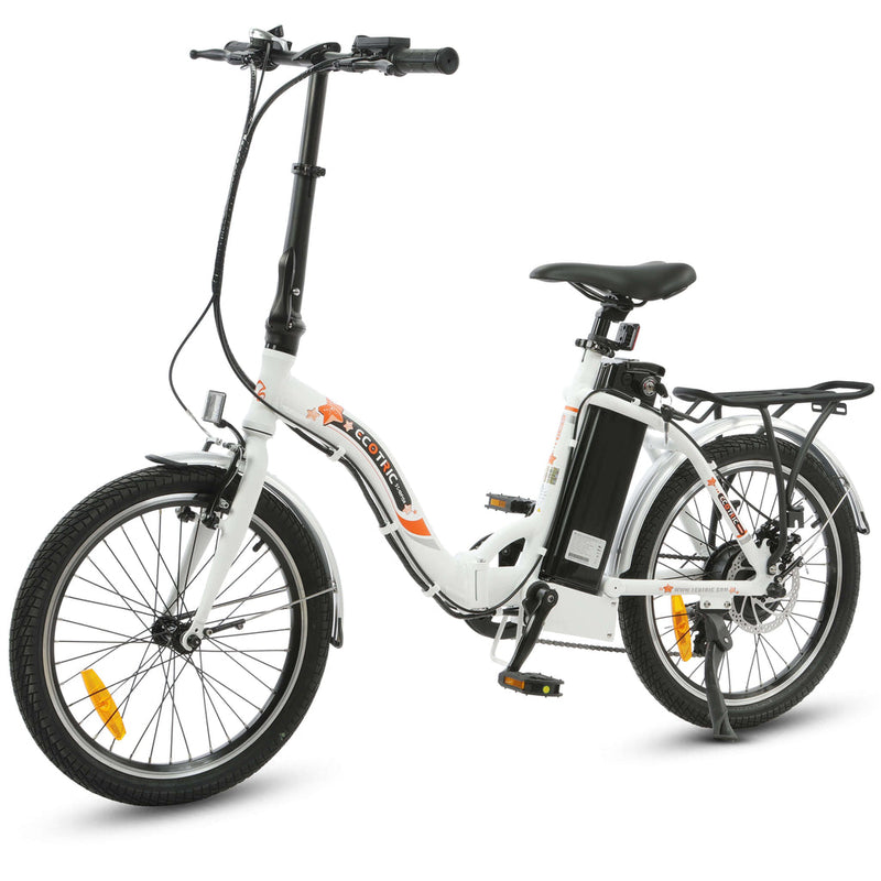 Ecotric Starfish 20inch portable and folding electric bike - White
