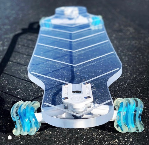 SharkWheel 72MM, 78A DNA CLEAR WITH BLUE HUB DNA