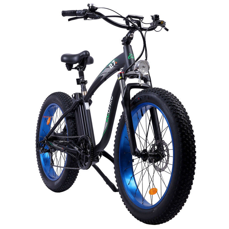 Ecotric Hammer Electric Fat Tire Beach Snow Bike-Blue