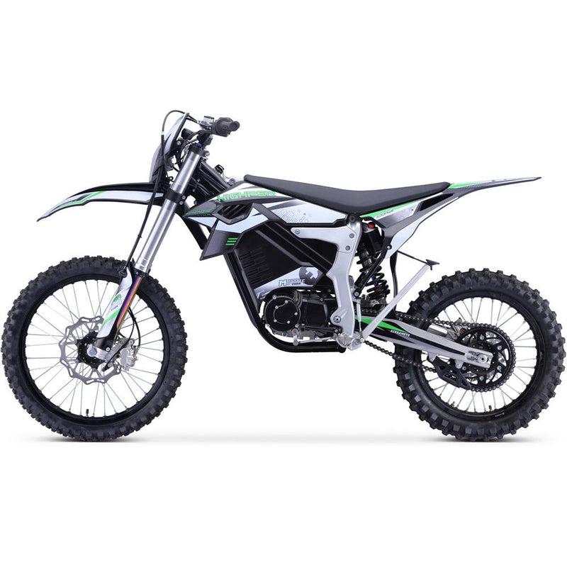 MotoTec Venom 72v 12000w Electric Dirt Bike White (77MPH)