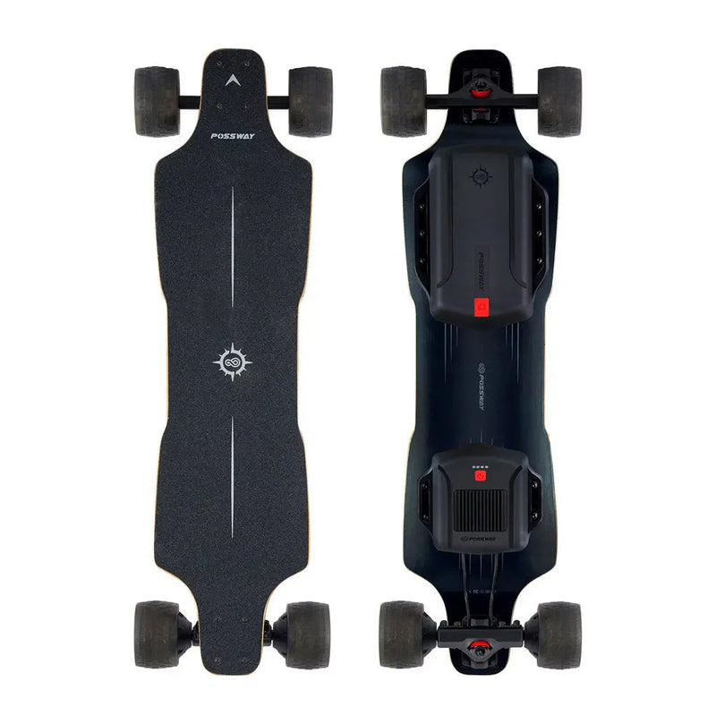 Possway T3 Electric Skateboard 37'' Longboard With Shock-Absorbing Wheels