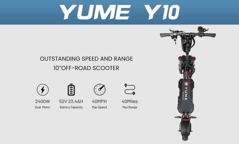 YUME Y10 Electric Scooter 52V 40MPH 2400W