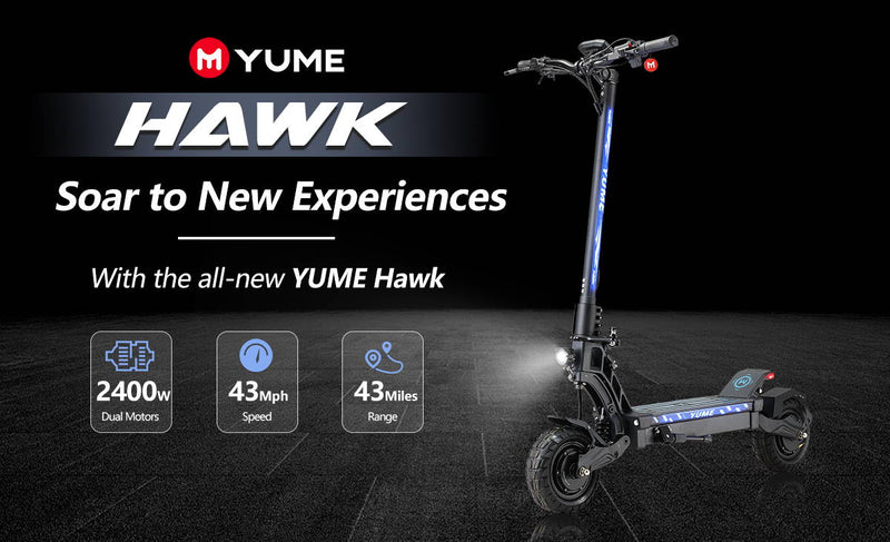 YUME Hawk Electric Scooter 60V 43MPH 2400W